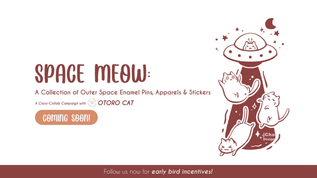 space meow, hard enamel pins, apparels, stickers